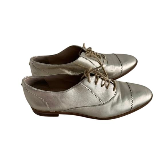 Cole Haan Gold Leather Oxford Flats Size 9 - Picture 7 of 8